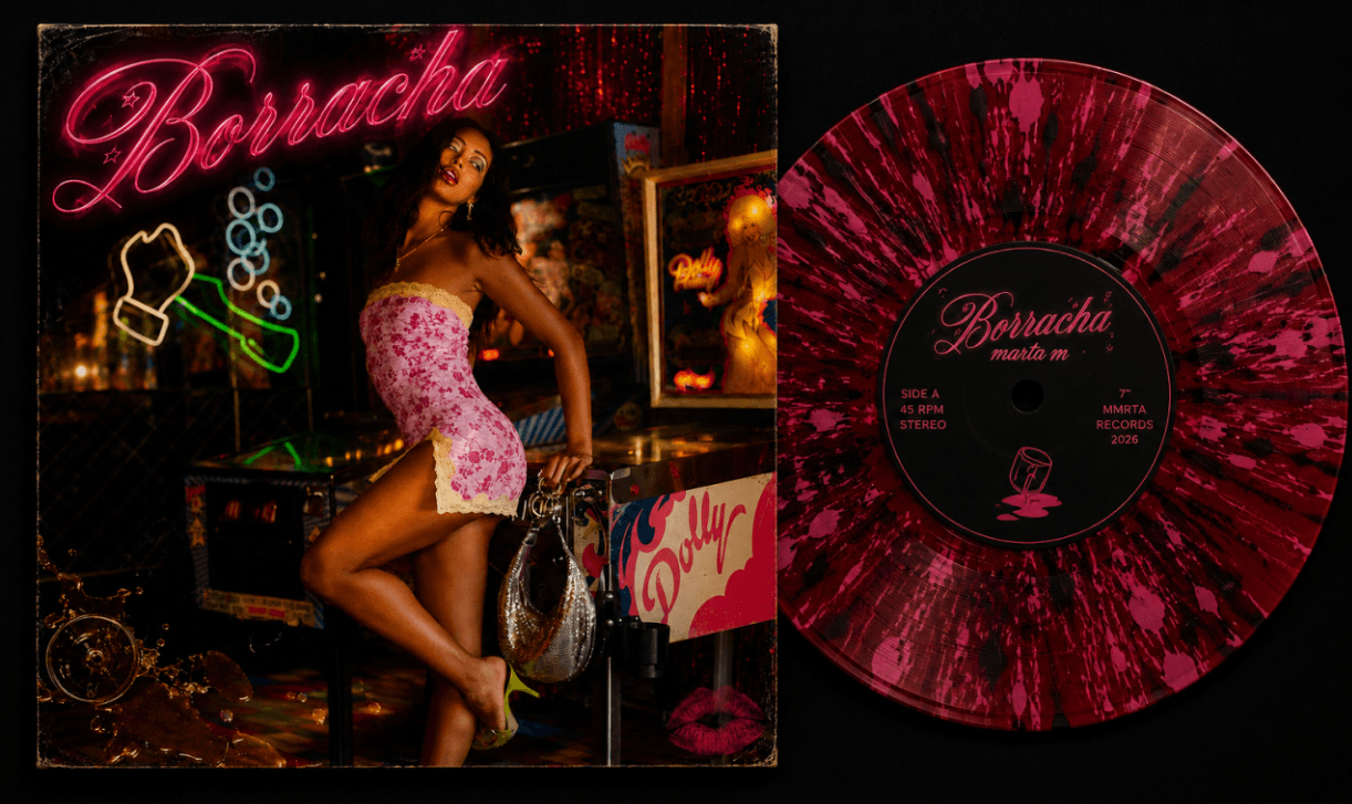 BORRACHA (Single) - Dark Pink 7'' Vinyl