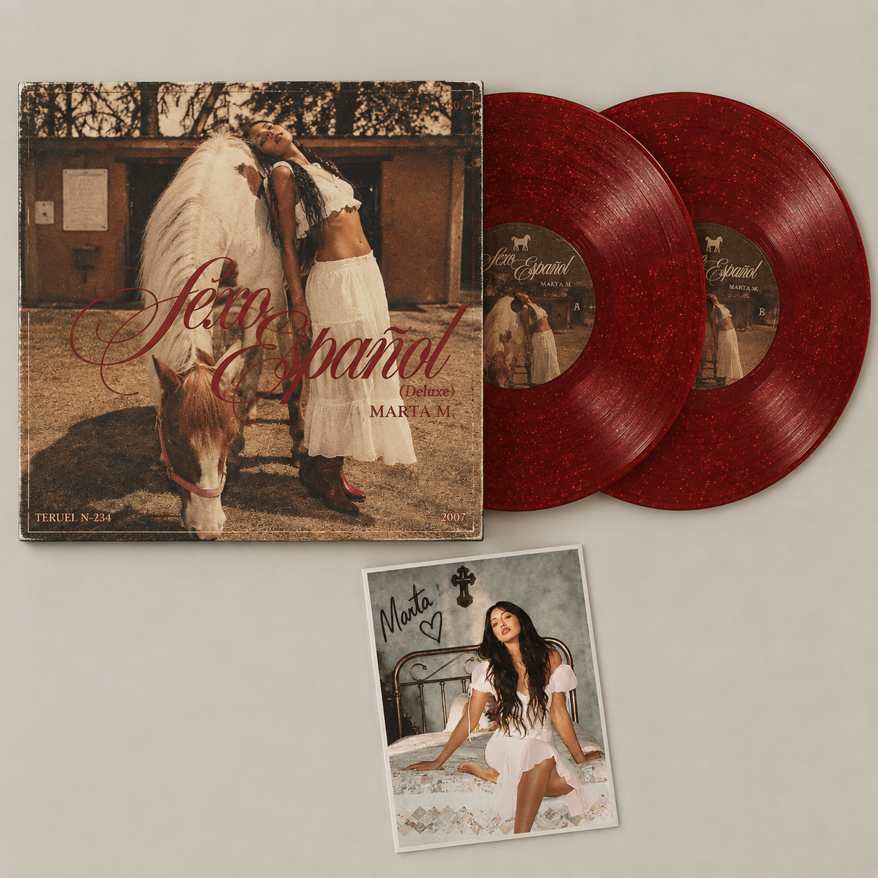SEXO ESPAÑOL (2LP) - Red Shimmer Signed Vinyl