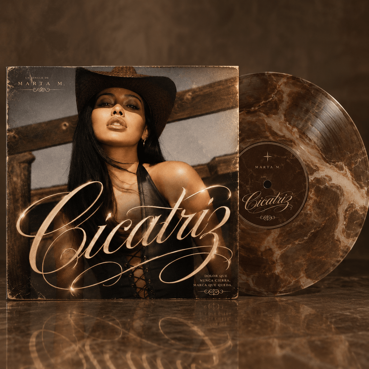 CICATRIZ (Single) - Marble Brown 7'' VInyl